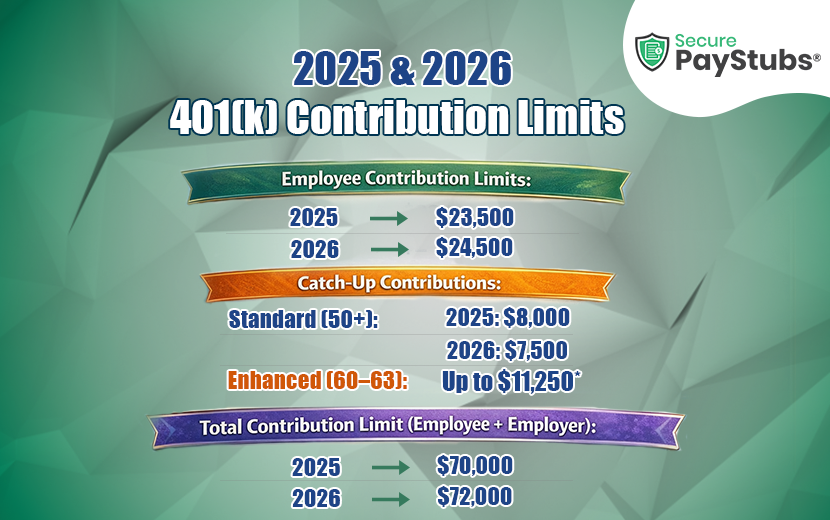 401(k) Contribution Limits for 2025 and 2026