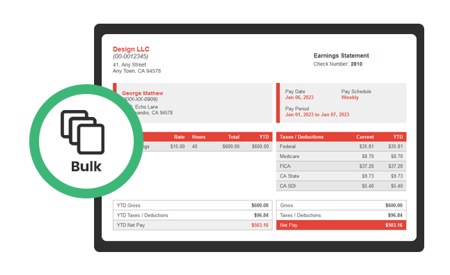  Generate bulk paystubs