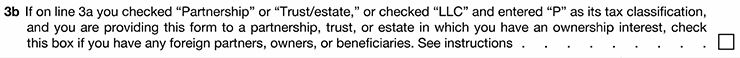 Form W9: Foreign partners