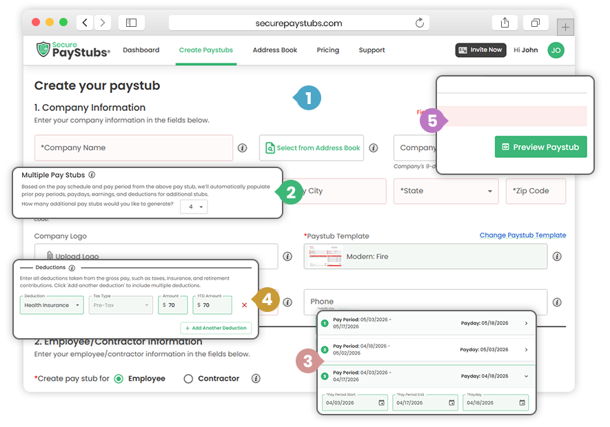 How the Multiple Pay Stub Generator Works
