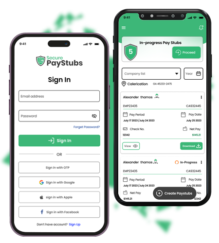 SecurePayStubs is also available as a mobile app