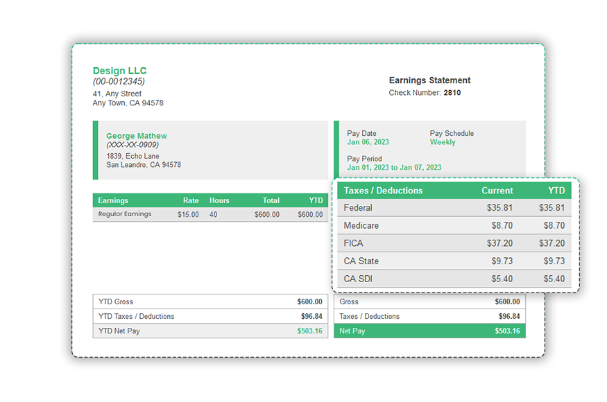 paystub-payroll-deduction