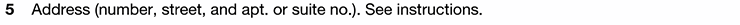 Form W9: street address