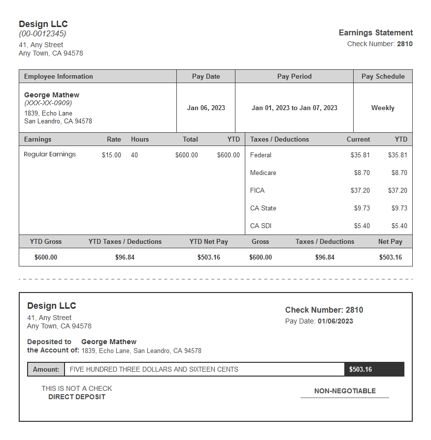 Employee Pay Stub Example Free Pay Stub Templates Smartsheet Employee Pay Stub Example Free Pay Stub Templates Smartsheet